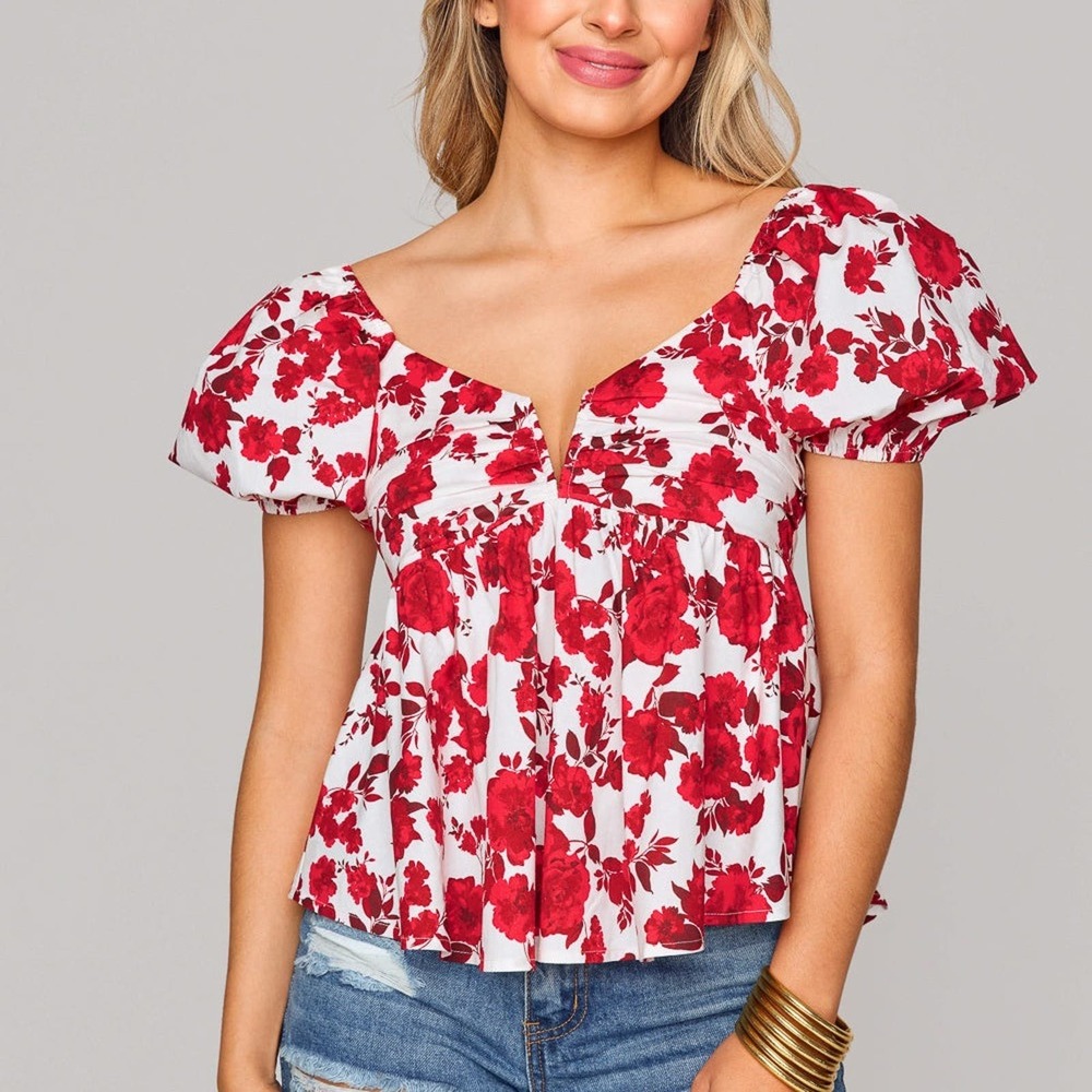 Buddy Love Houston Floral S/S Top NWT
